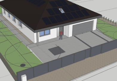 Model 3D domu w sketchup