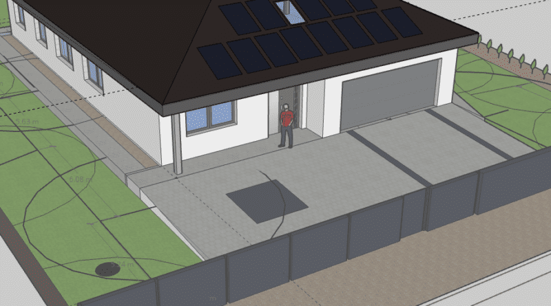 Model 3D domu w sketchup